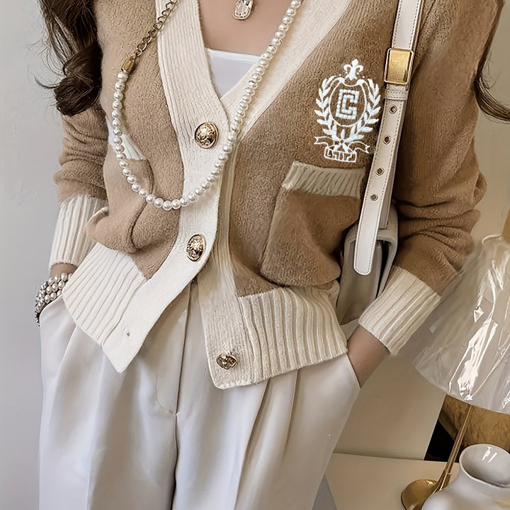 French Retro V-Neck Cardigan