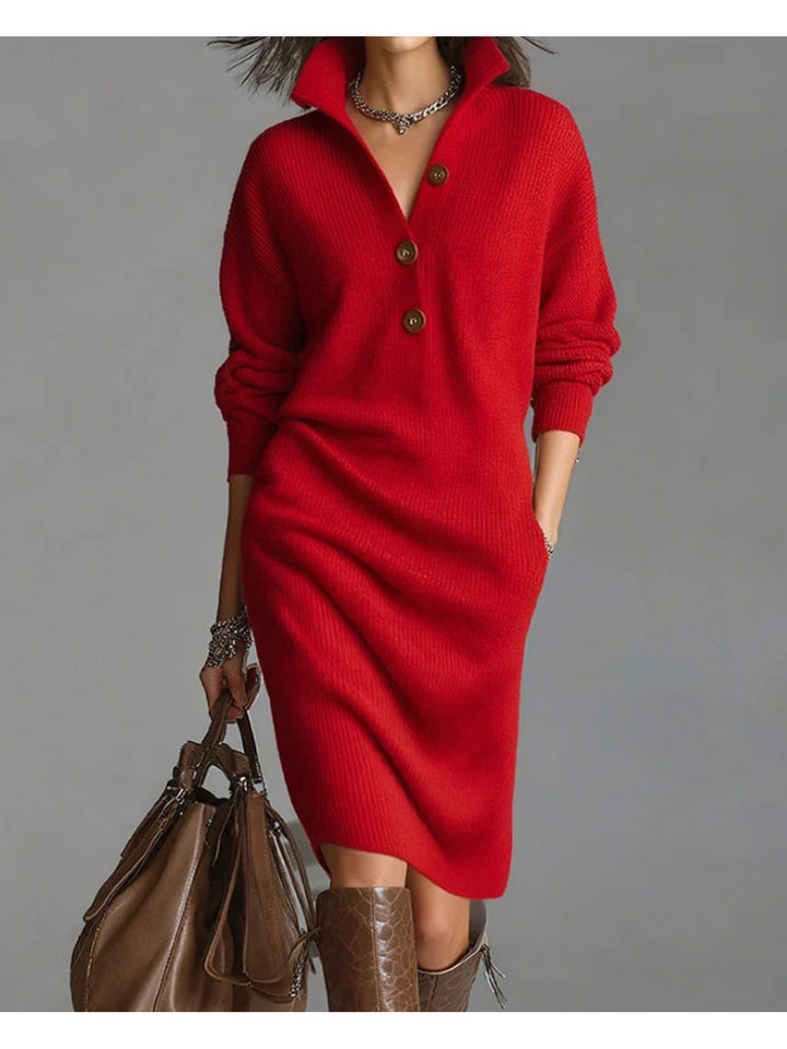 Plus Size, Women's Plus Size Winter Warm Dress