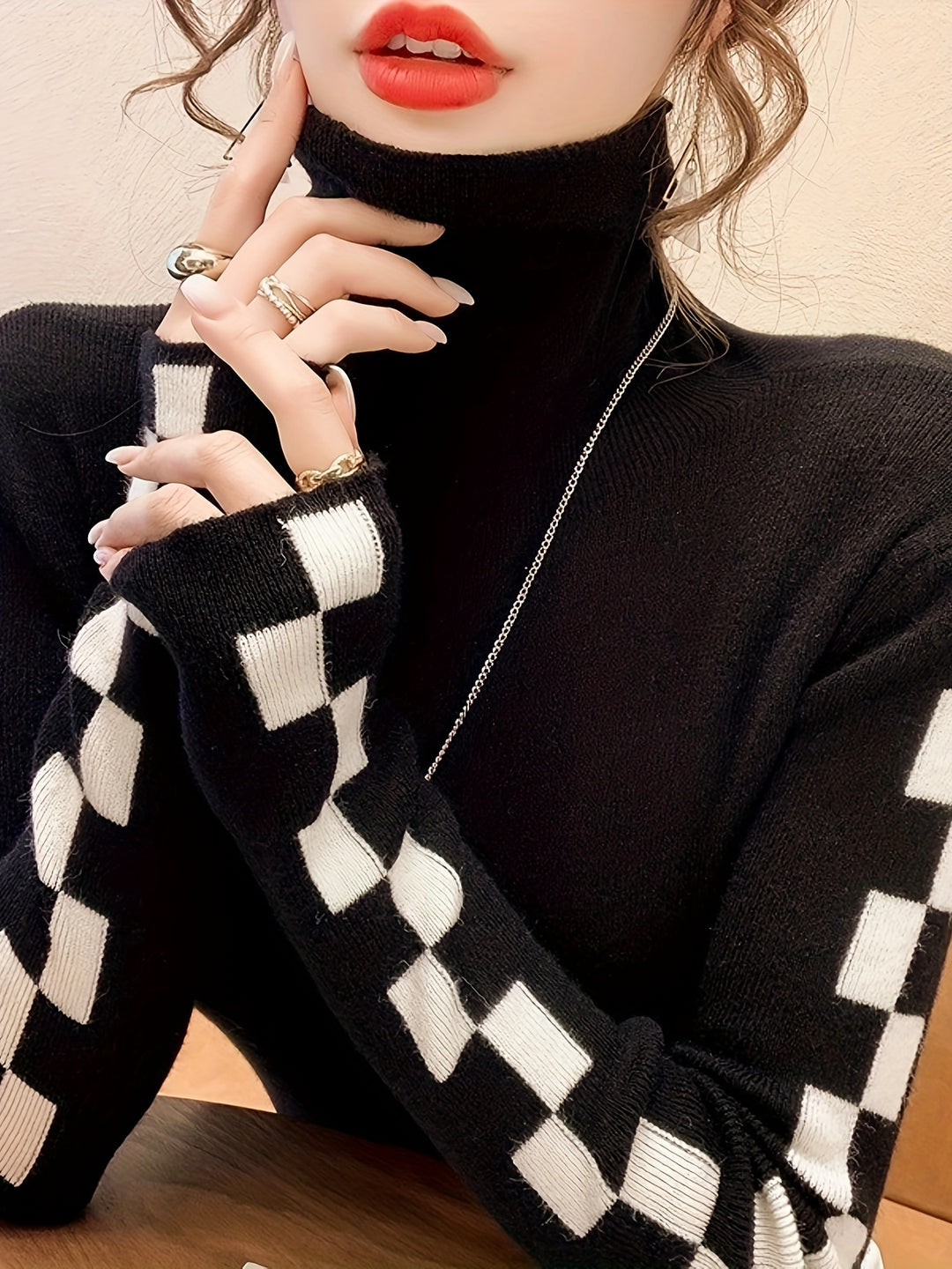 Women's High-Neck Sweater