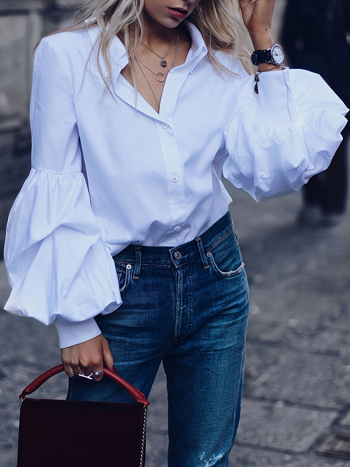 Women's Elegant Puff Sleeve Blouse