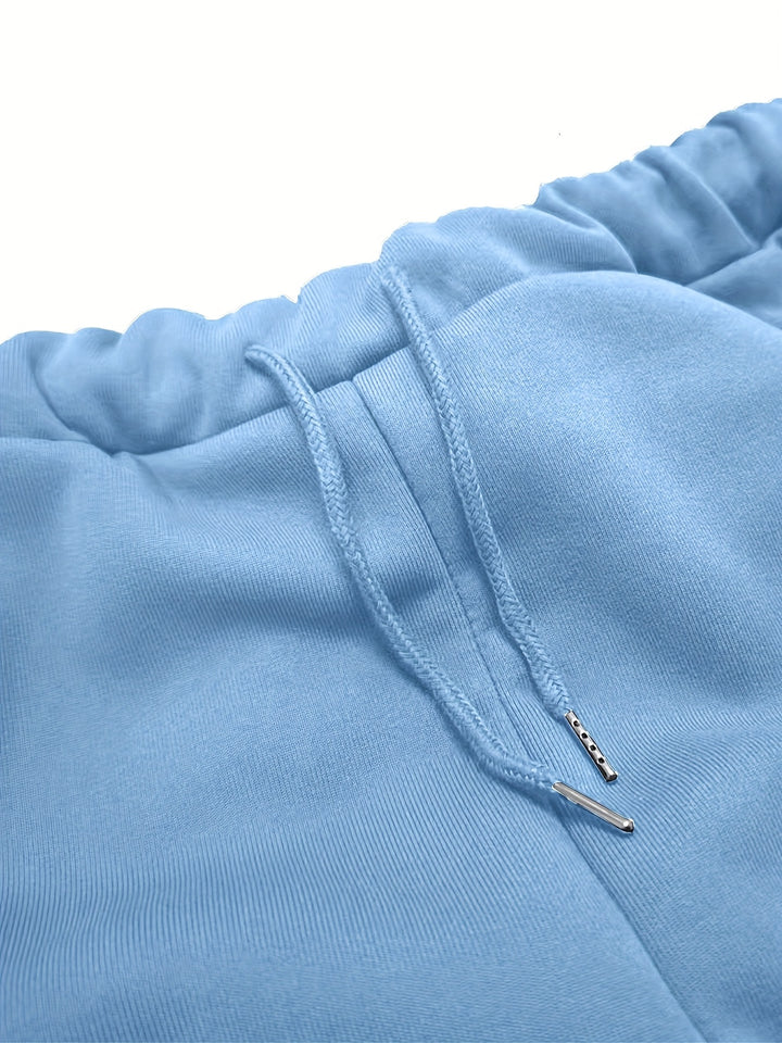 Women'S 2pcs Outfits CREATE Print Hoodie And Sweatpants Set, Fall Winter Oversized Fleece-Lined Casual With Pockets