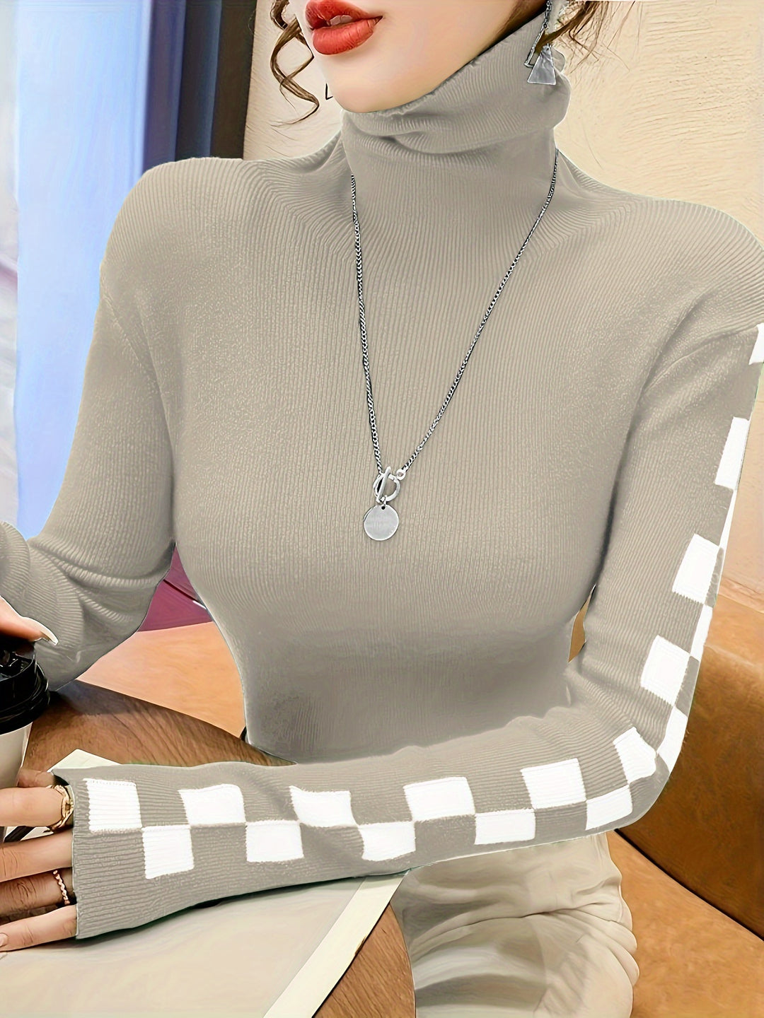 Women's High-Neck Sweater