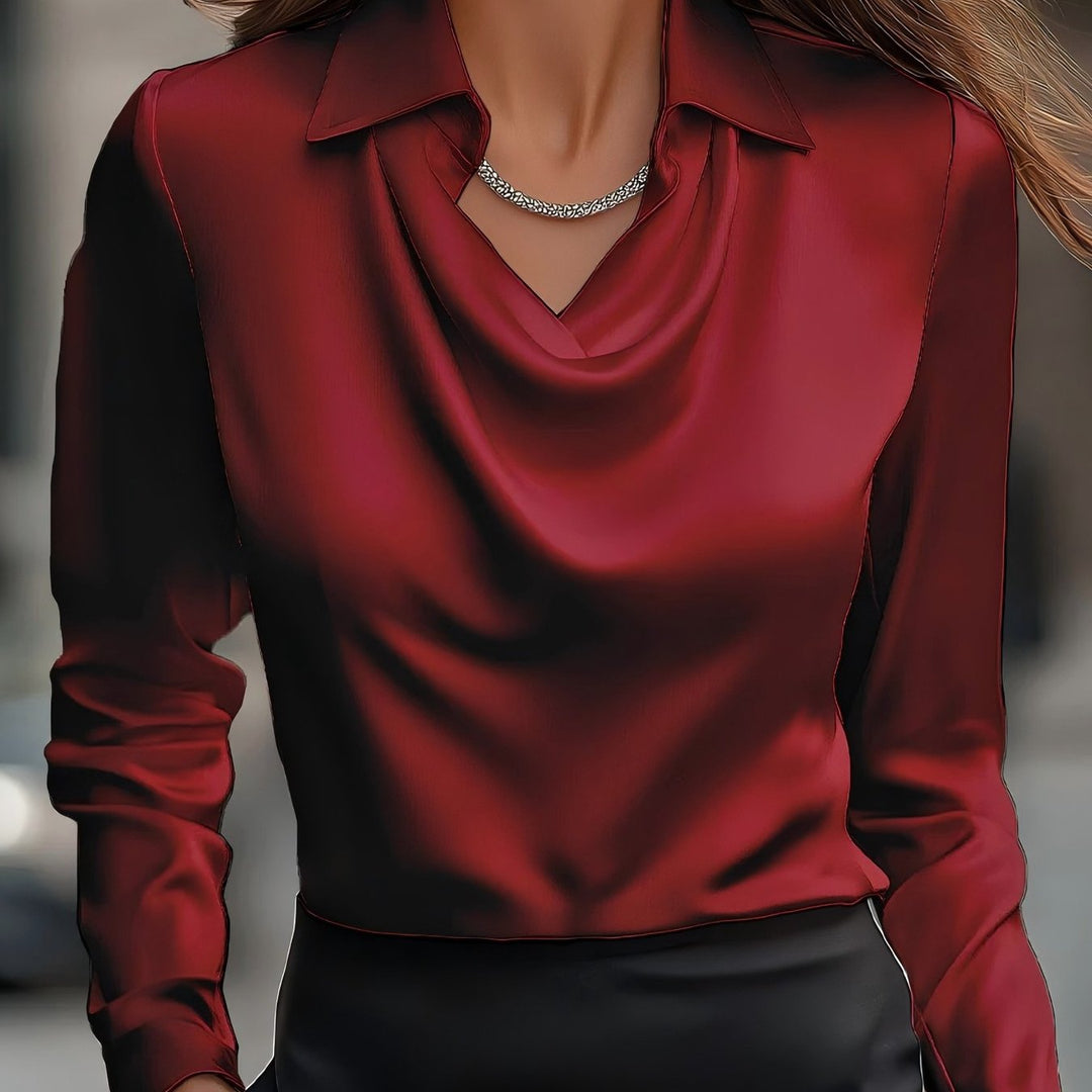 Women's Minimalist Wing Collar Blouse