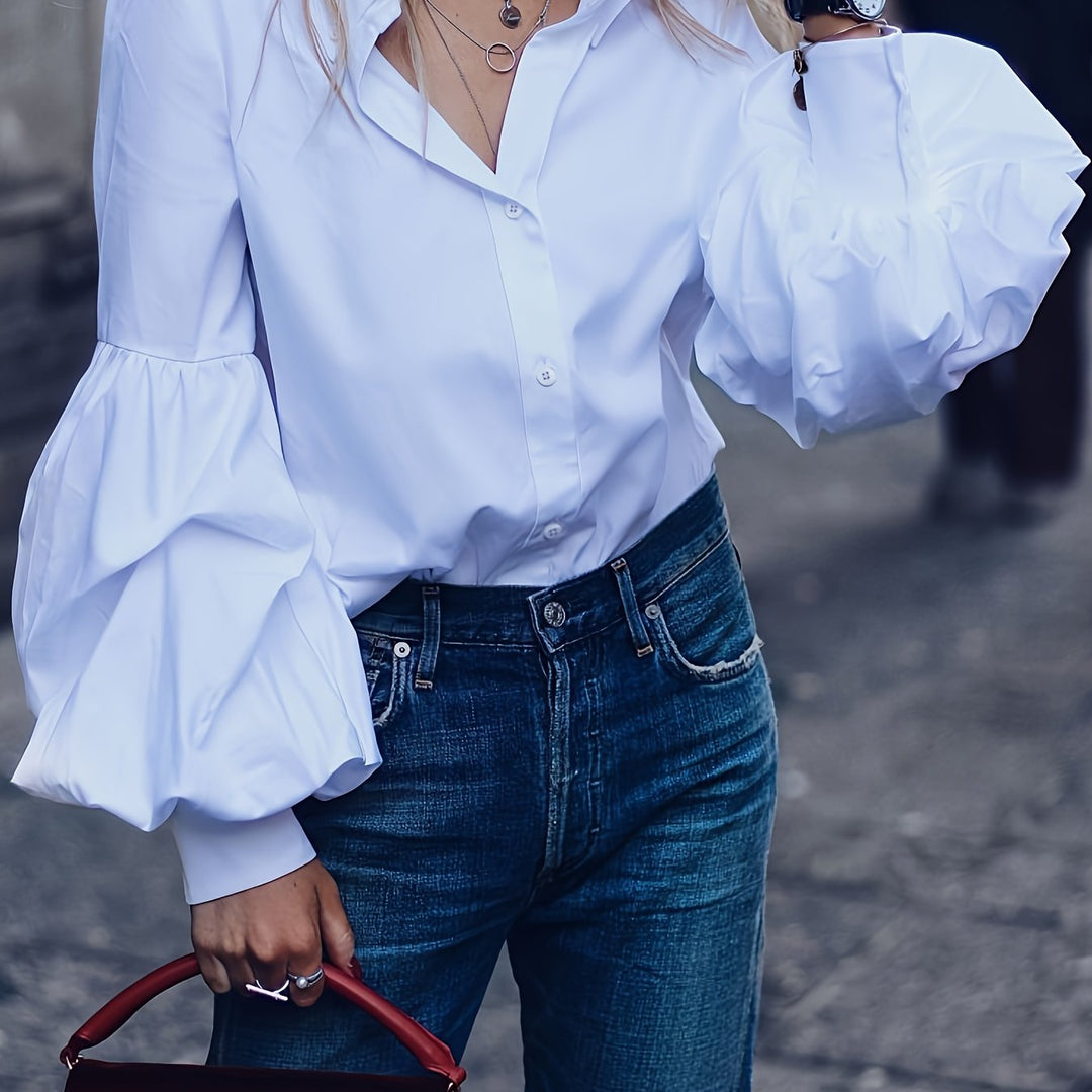 Women's Elegant Puff Sleeve Blouse