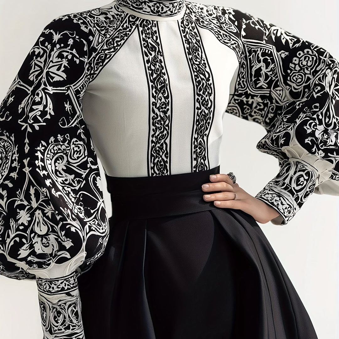 Women's Elegant Gothic Black & White Lace