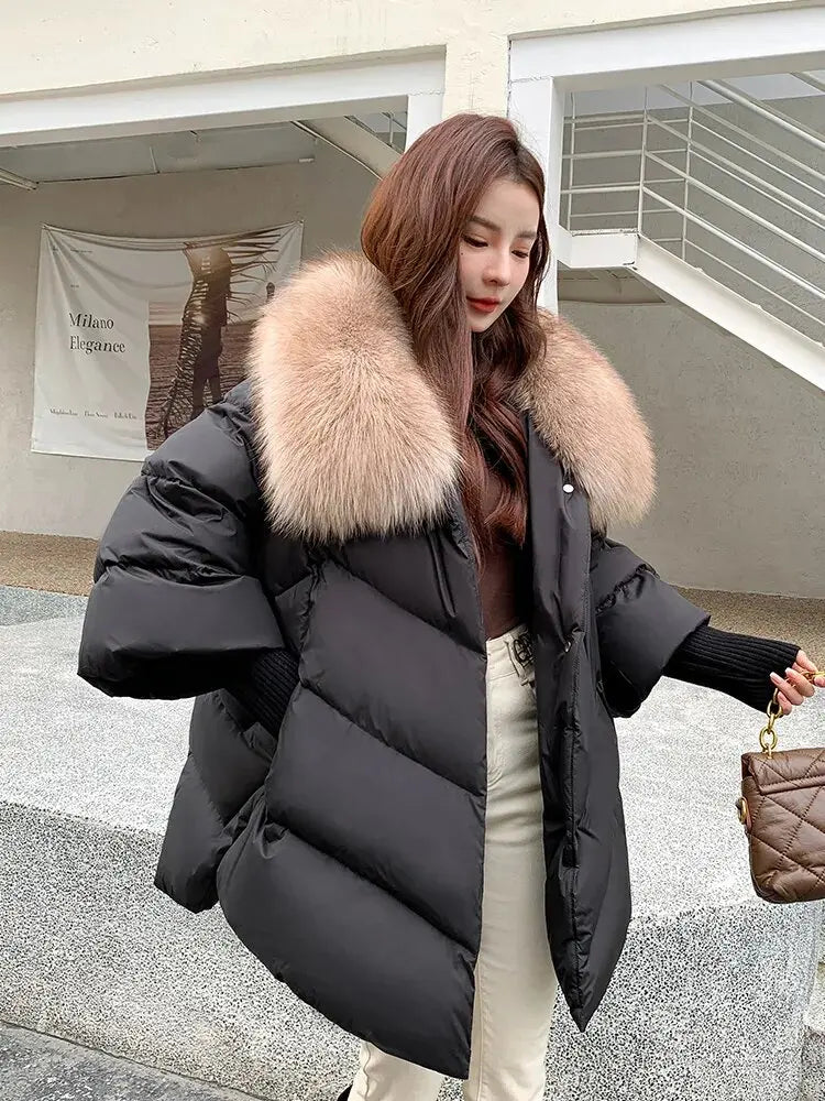 New Women's Loose Outerwear Fashion Down Jacket Overcoat