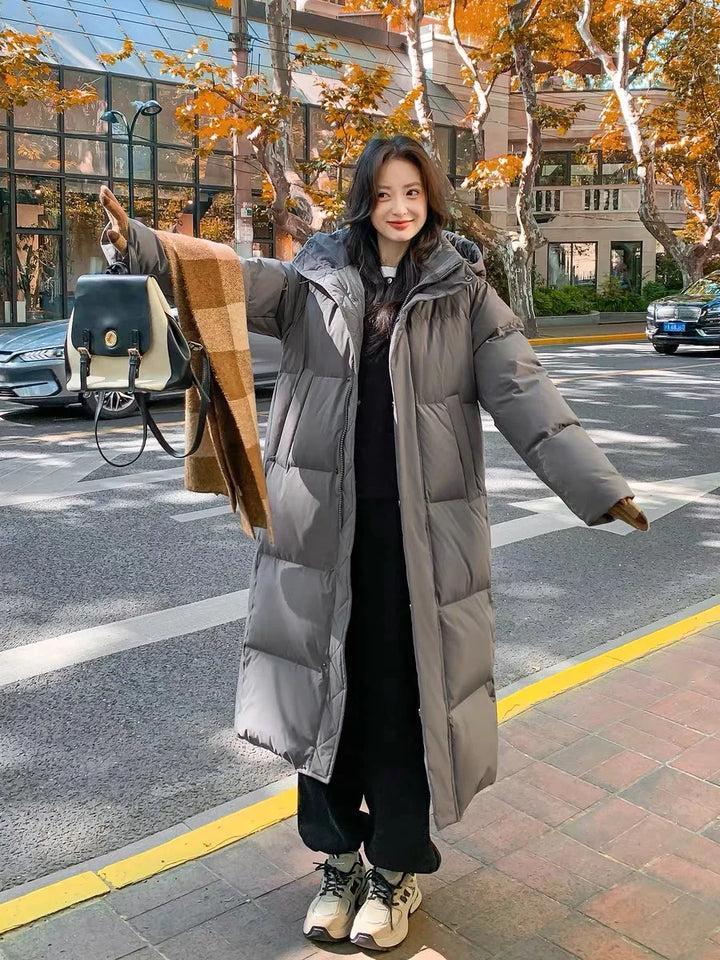 2025 Winter Women Jacket Coats Long Parkas Female Down Cotton Hooded Overcoat