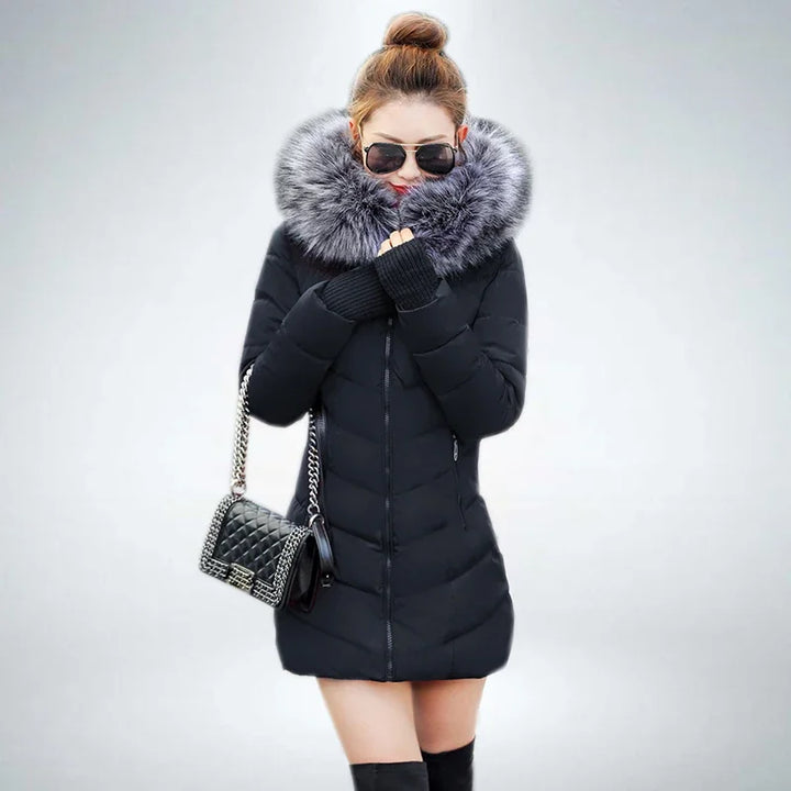 2025 New Arrival Fashion Slim Women Winter Jacket Cotton Padded Warm Thicken Ladies Coat