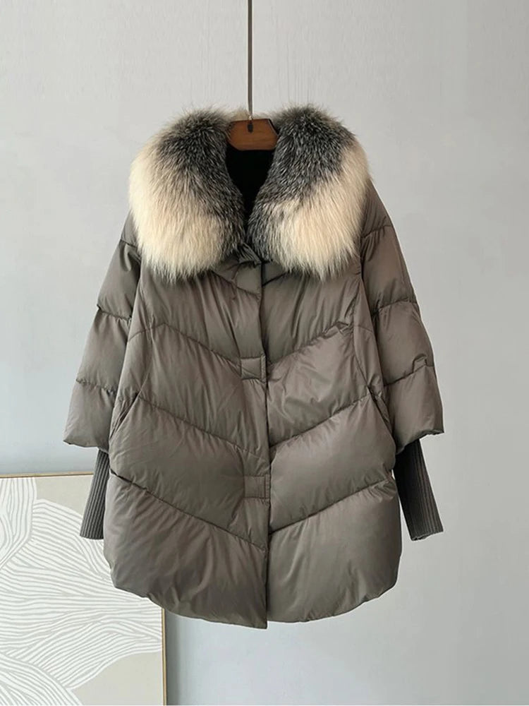New Women's Loose Outerwear Fashion Down Jacket Overcoat