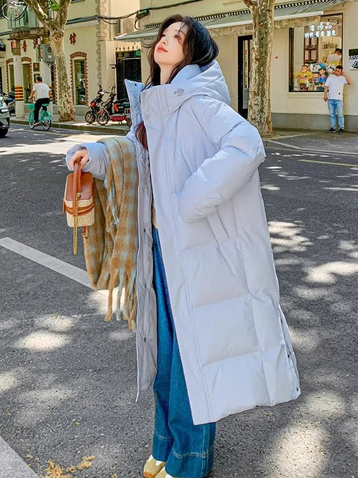 2025 Winter Women Jacket Coats Long Parkas Female Down Cotton Hooded Overcoat