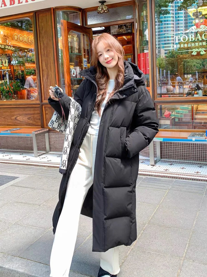 2025 Winter Women Jacket Coats Long Parkas Female Down Cotton Hooded Overcoat