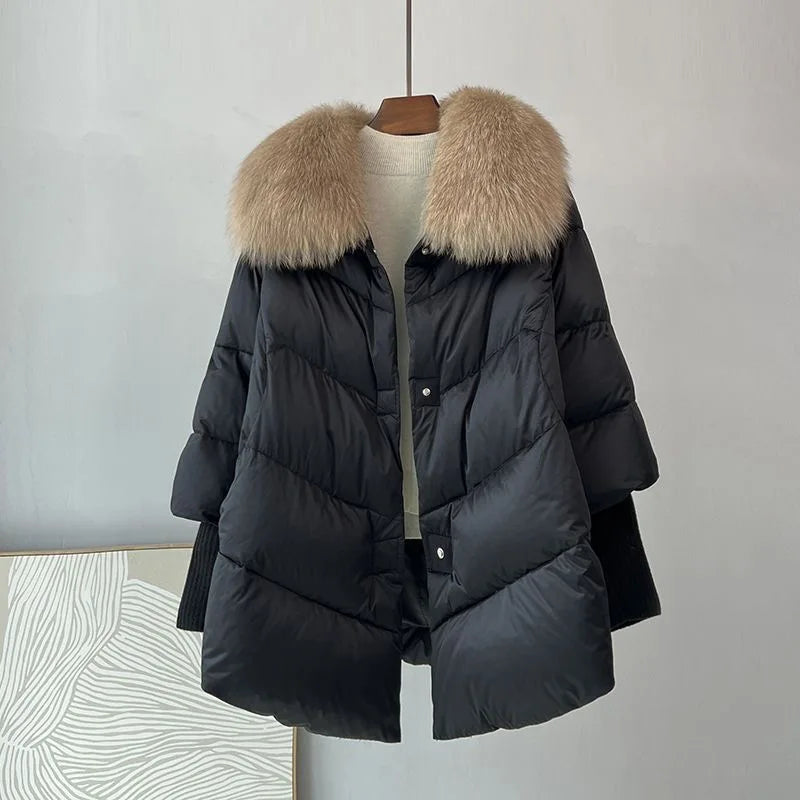 New Women's Loose Outerwear Fashion Down Jacket Overcoat