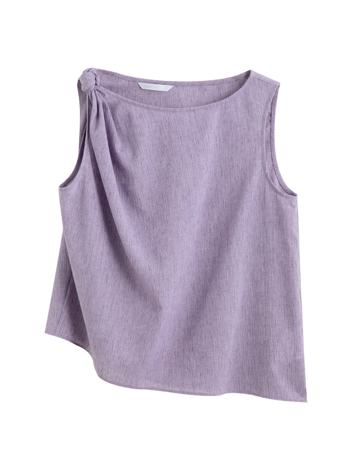 ZIQIAO 2025 Summer Women's Sleeveless Linen Set