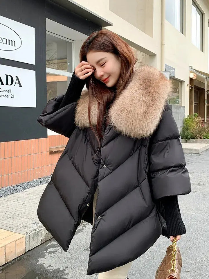 New Women's Loose Outerwear Fashion Down Jacket Overcoat